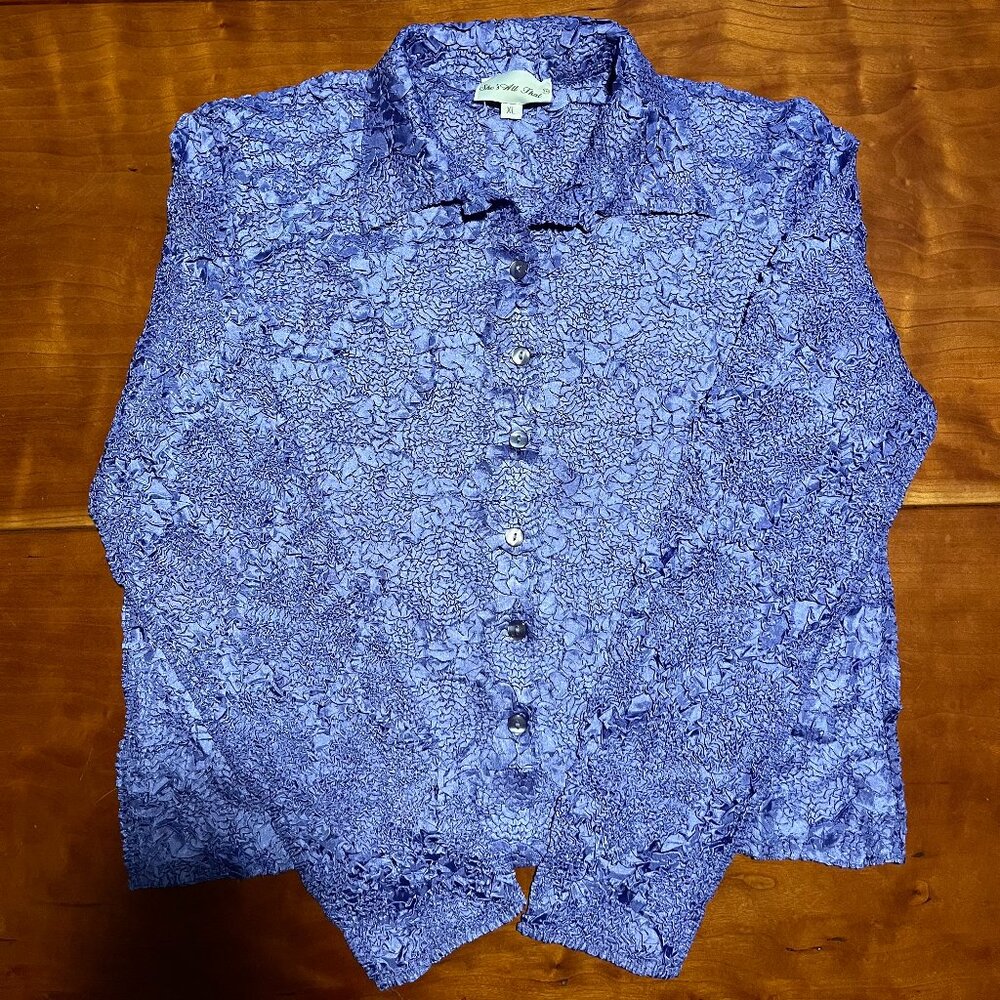 Vintage Textured Button Up